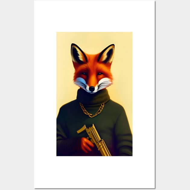 Fox Defender Wall Art by ShopSunday